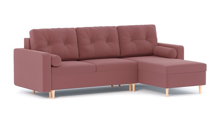 Угловой диван-кровать Палмер светло-розового цвета - купить Угловые диваны по цене 61470.0