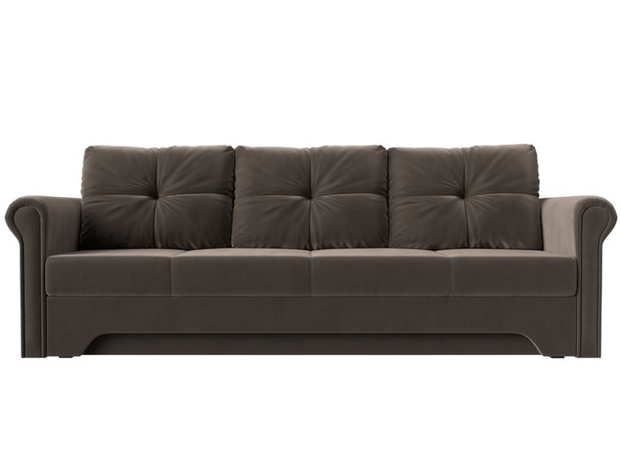 Прямой диван-кровать Европа коричневого цвета - купить Прямые диваны по цене 38999.0