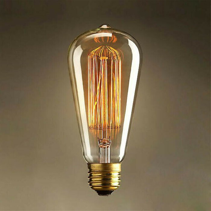 Ретро лампа накаливания E27 40W 220V 6440-SC конусной формы - купить Лампочки по цене 510.0