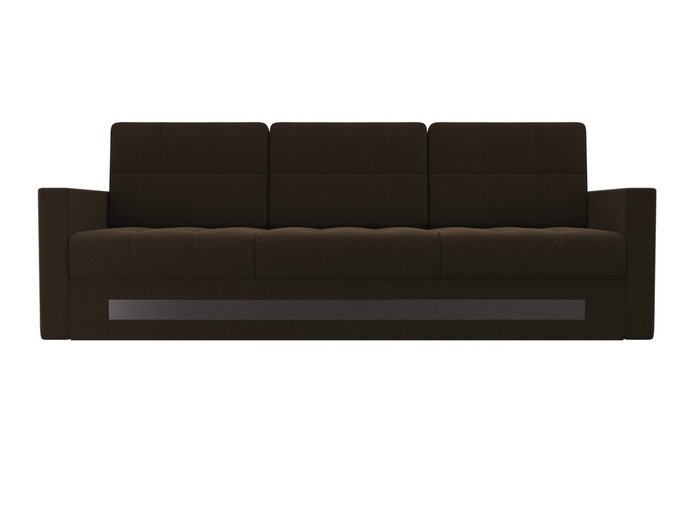 Прямой диван-кровать Белла темно-коричневого цвета - купить Прямые диваны по цене 30990.0