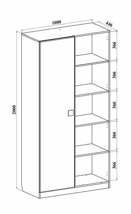 Шкаф-пенал двухдверный Анастасия темно-коричневого цвета с серыми фасадами - купить Шкафы распашные по цене 34308.0