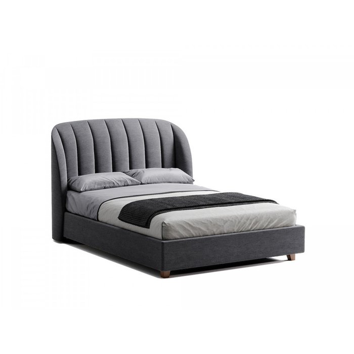 Кровать Tulip 140х200 серого цвета - купить Кровати для спальни по цене 107900.0