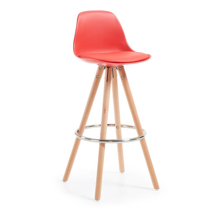 Стул барный Stag красного цвета - купить Барные стулья по цене 12990.0