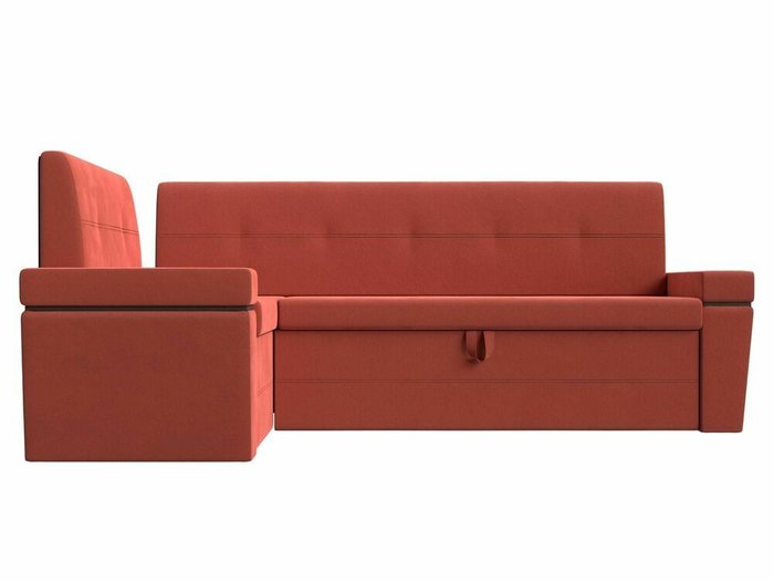Угловой диван-кровать Деметра кораллового цвета левый угол - купить Угловые диваны по цене 43999.0