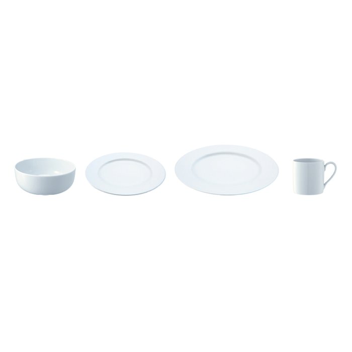 Набор посуды из четырех предметов LSA dine с бортиком 
