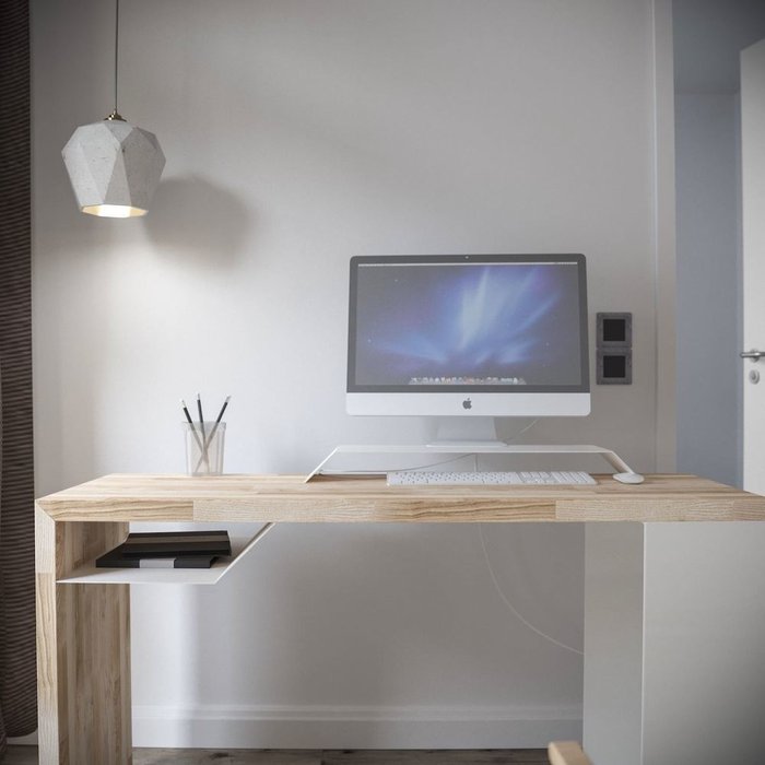 Рабочий стол  EcoComb-2 ясень белый - купить Офисные столы по цене 65900.0