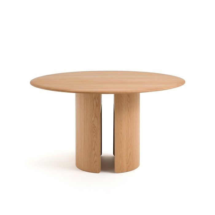 Стол обеденный круглый из дуба Sculpta бежевого цвета - купить Обеденные столы по цене 97662.0