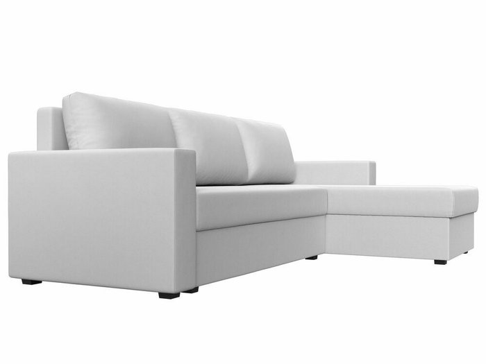 Угловой диван-кровать Траумберг Лайт белого цвета правый угол (экокожа) - лучшие Угловые диваны в INMYROOM