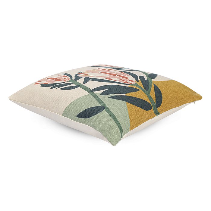 Декоративная подушка Ethnic Southern Flower 45х45 бежевого цвета - купить Декоративные подушки по цене 2990.0 Декоративная подушка Ethnic Southern Flower 45х45 бежевого цвета - купить Декоративные подушки по цене 2990.0