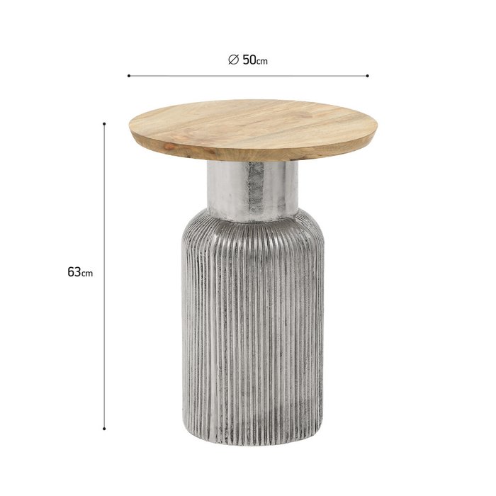 Кофейный стол бежево-серебряного цвета - лучшие Кофейные столики в INMYROOM