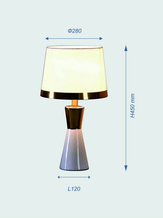 Настольная лампа Riccarda с основанием из металла и керамики - купить Настольные лампы по цене 12100.0