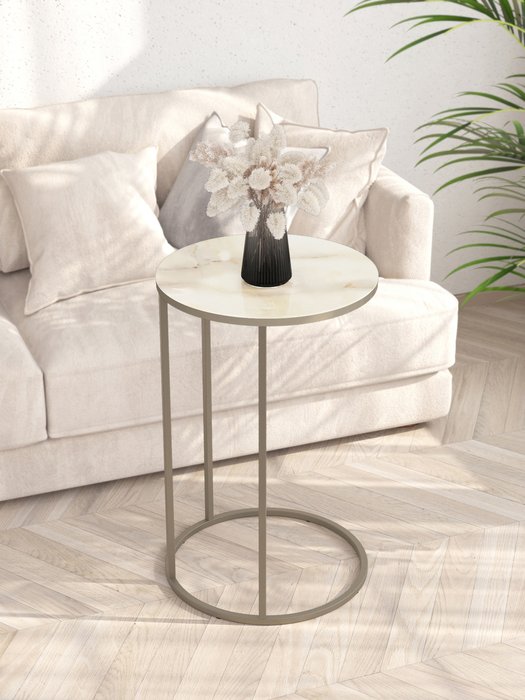 Стол кофейный Остин УФ бежевого цвета - лучшие Кофейные столики в INMYROOM