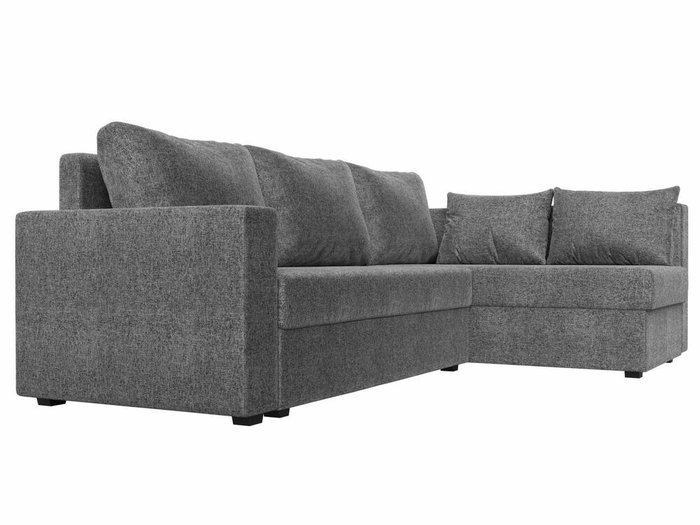Угловой диван-кровать Мансберг серого цвета правый угол - лучшие Угловые диваны в INMYROOM