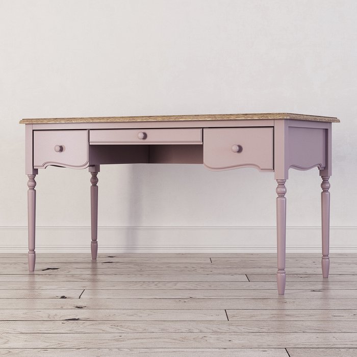 Письменный стол с тремя ящиками Leblanc лавандового цвета - купить Письменные столы по цене 123200.0