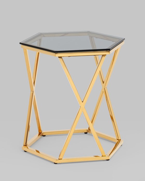 Кофейный столик Круз золотого цвета - купить Кофейные столики по цене 20786.0