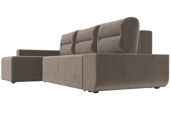 Угловой диван-кровать Чикаго коричневого цвета левый угол - лучшие Угловые диваны в INMYROOM
