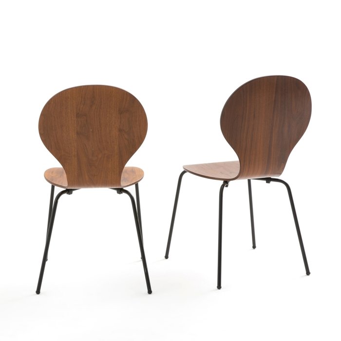 Набор из двух сборных стульев Watford коричневого цвета - купить Обеденные стулья по цене 21667.0