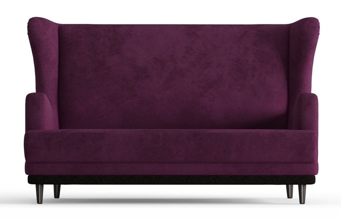 Диван прямой Грэмми в обивке из велюра фиолетового цвета  - купить Прямые диваны по цене 17990.0