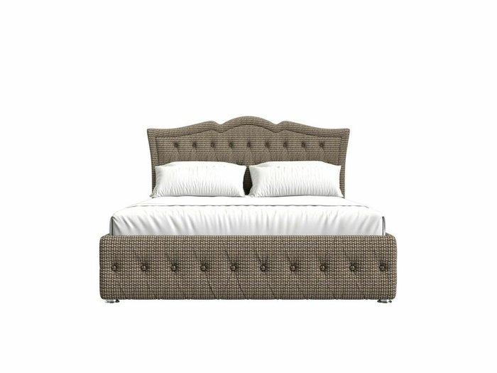 Кровать Герда 160х200 бежево-коричневого цвета с подъемным механизмом - купить Кровати для спальни по цене 81999.0