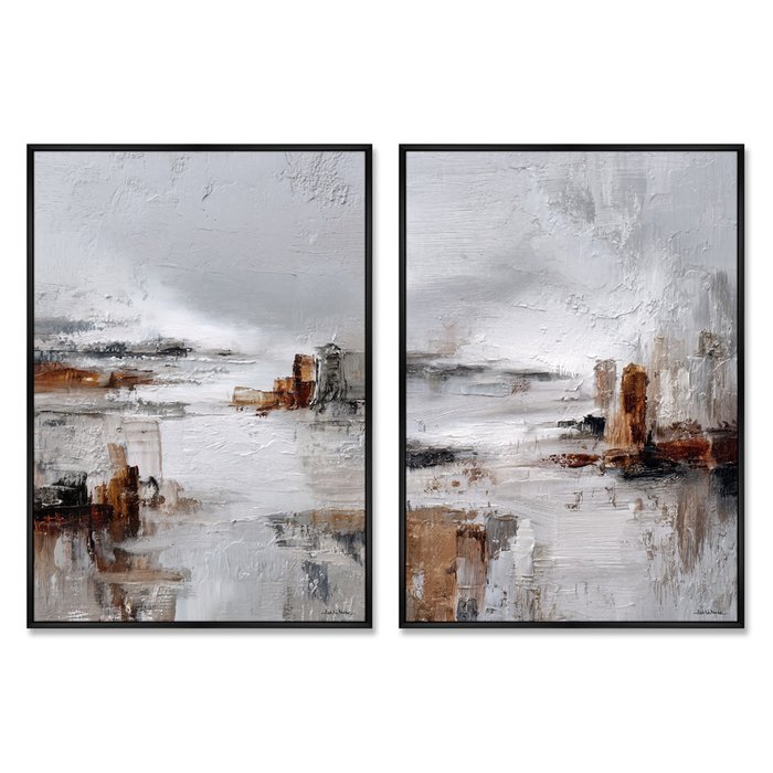 Набор из 2-х репродукций картин на холсте Отлив, 2025г. - купить Картины по цене 55998