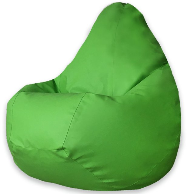 Кресло-мешок Груша L в обивке из экокожа зеленого цвета
