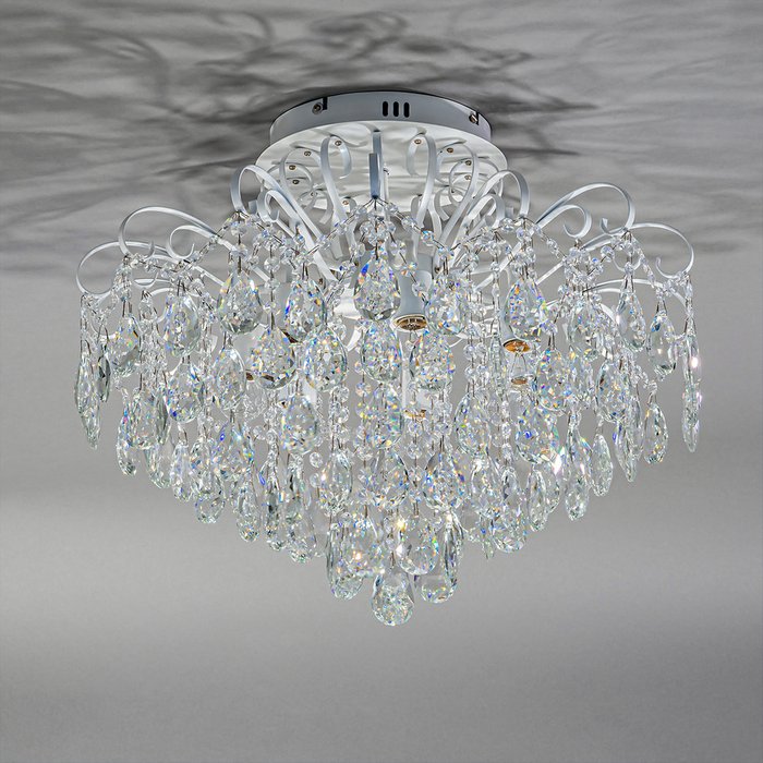 Люстра на штанге White/Silver 1121/7PL (хрусталь, цвет прозрачный) - купить Подвесные люстры по цене 7000.0 Люстра на штанге White/Silver 1121/7PL (хрусталь, цвет прозрачный) - купить Подвесные люстры по цене 7000.0