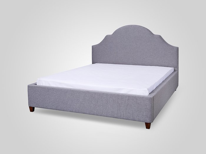 Кровать с обивкой из ткани серого цвета 160X200 - купить Кровати для спальни по цене 47600.0