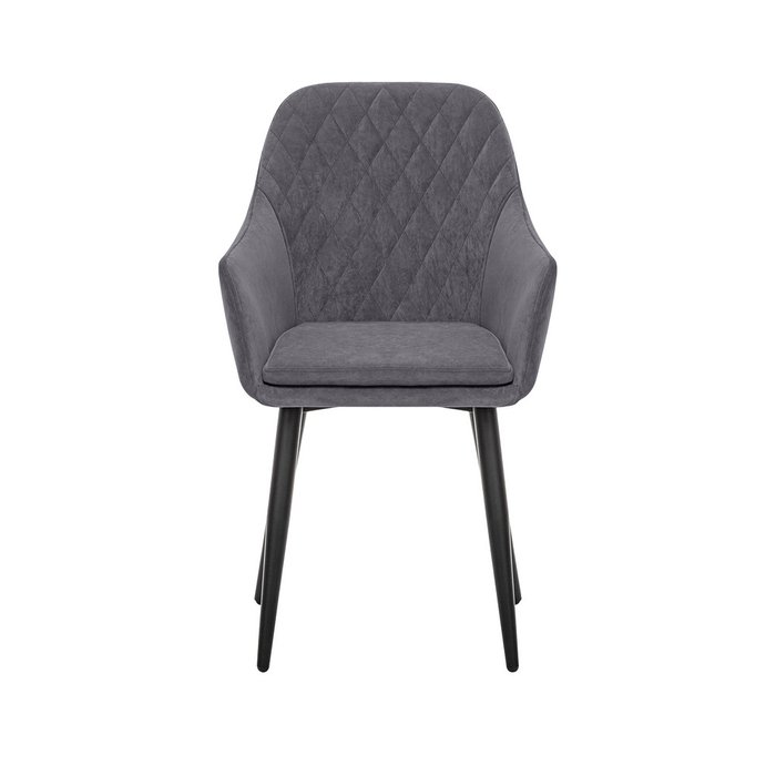 Стул с подлокотниками Слим серого цвета  - купить Обеденные стулья по цене 10280.0