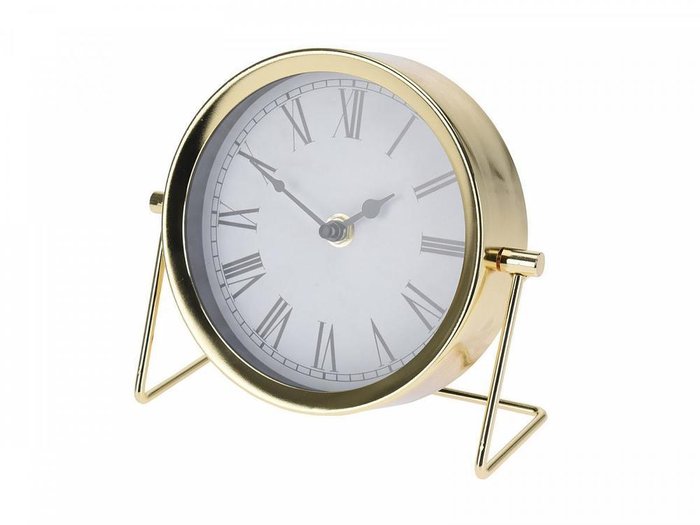 Часы настольные Time золотого цвета Часы настольные Time золотого цвета