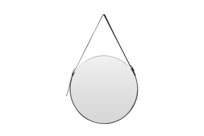 Настенное круглое зеркало на подвесе 