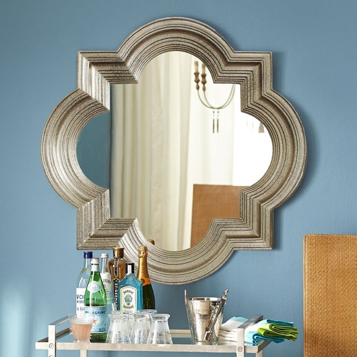 Настенное Зеркало в раме Morocco Silver  - лучшие Настенные зеркала в INMYROOM