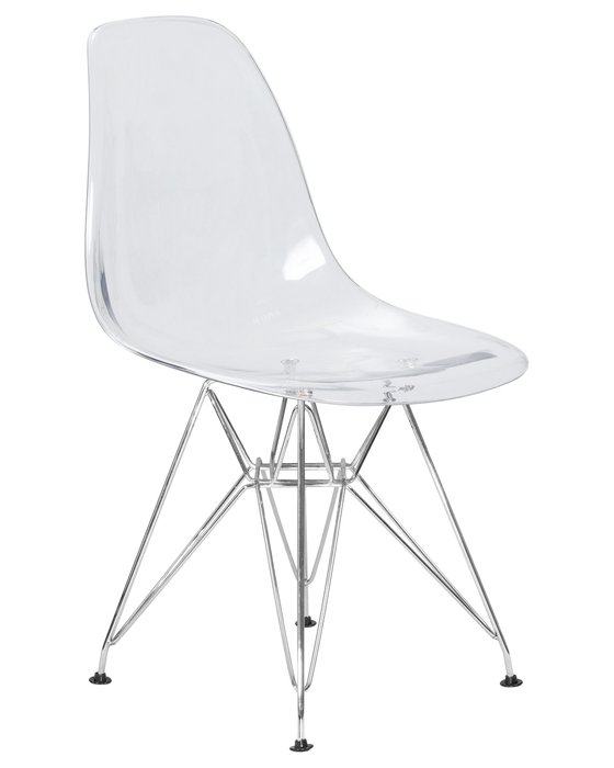 Стул обеденный Casper прозрачный на металлических ножках - купить Обеденные стулья по цене 6500.0