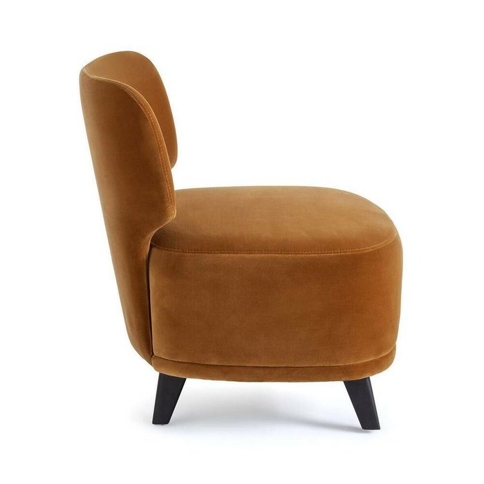 Кресло из велюра Odalie коричневого цвета - лучшие Интерьерные кресла в INMYROOM