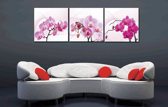 Декоративная картина на холсте: Ветка орхидеи - купить Принты по цене 3890.0