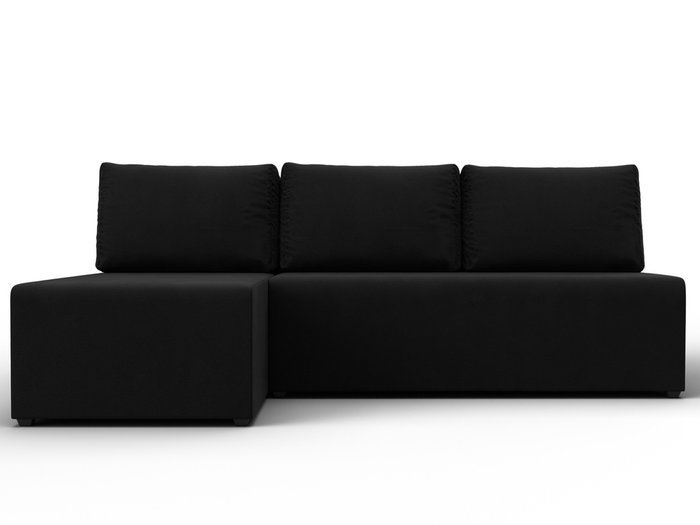 Угловой диван-кровать Поло черного цвета левый угол - купить Угловые диваны по цене 39990 Угловой диван-кровать Поло черного цвета левый угол - купить Угловые диваны по цене 39990