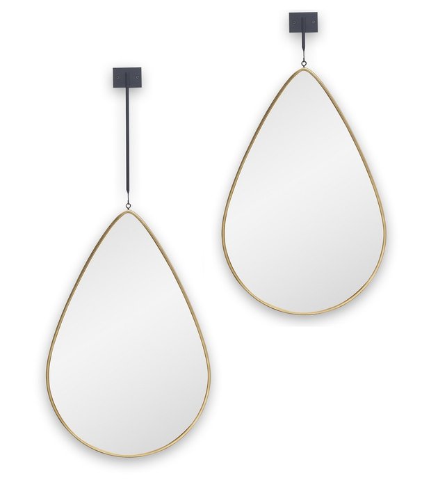 Настенное зеркало Droppe S в раме золотого цвета - купить Настенные зеркала по цене 8800.0