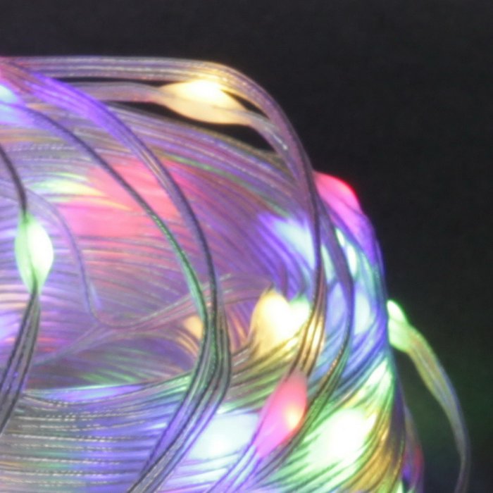 A-508 MIX гирлянда светодиодная, 20м, 200LED "Капля", 220V, прозрачный шлейф, с контроллером - лучшие Гирлянды в INMYROOM