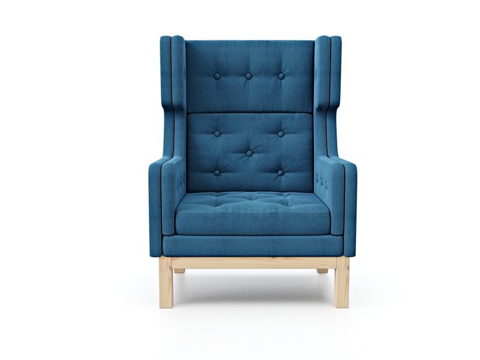 Кресло Айверс Хай синего цвета - лучшие Интерьерные кресла в INMYROOM