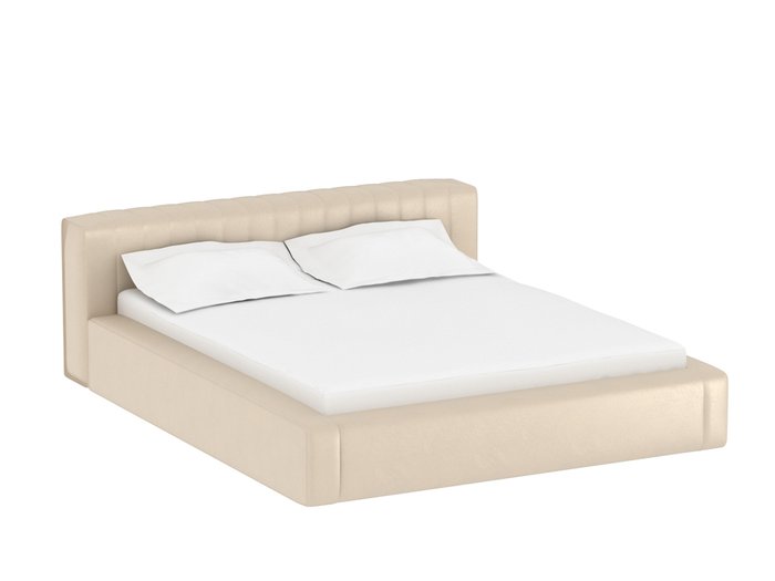 Кровать Vatta бежевого цвета с подъемным механизмом 160x200