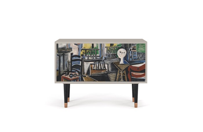 Комод S1 The Studio by Pablo Picasso с корпусом цвета сатин Комод S1 The Studio by Pablo Picasso с корпусом цвета сатин