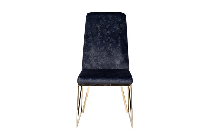 Стул в обивке из велюра темно-синего цвета - купить Обеденные стулья по цене 34200.0