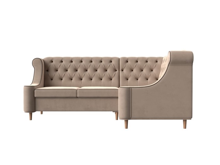 Угловой диван Бронкс бежевого цвета правый угол - купить Угловые диваны по цене 64999.0