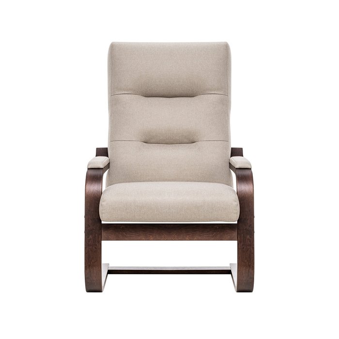 Кресло Оскар бежевого цвета с коричневым основанием - купить Интерьерные кресла по цене 17100.0