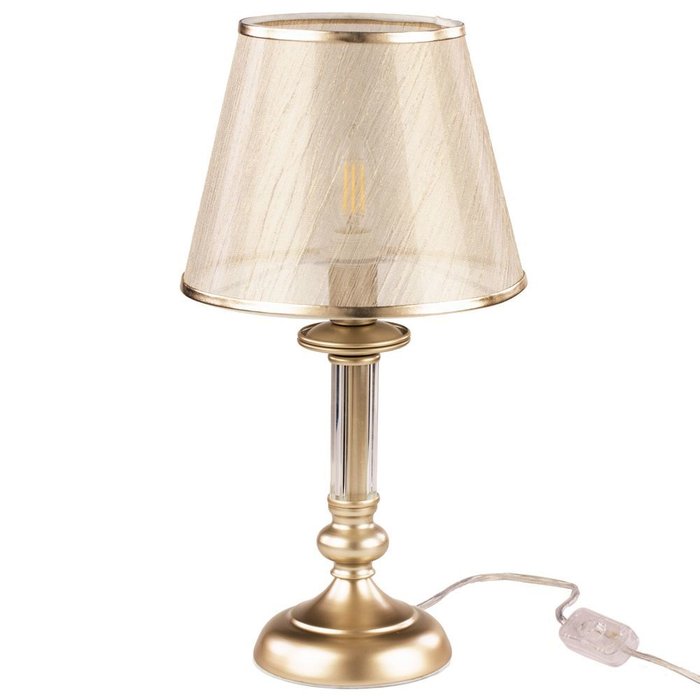 Настольная лампа Ksenia с плафоном бежевого цвета - купить Настольные лампы по цене 7190.0