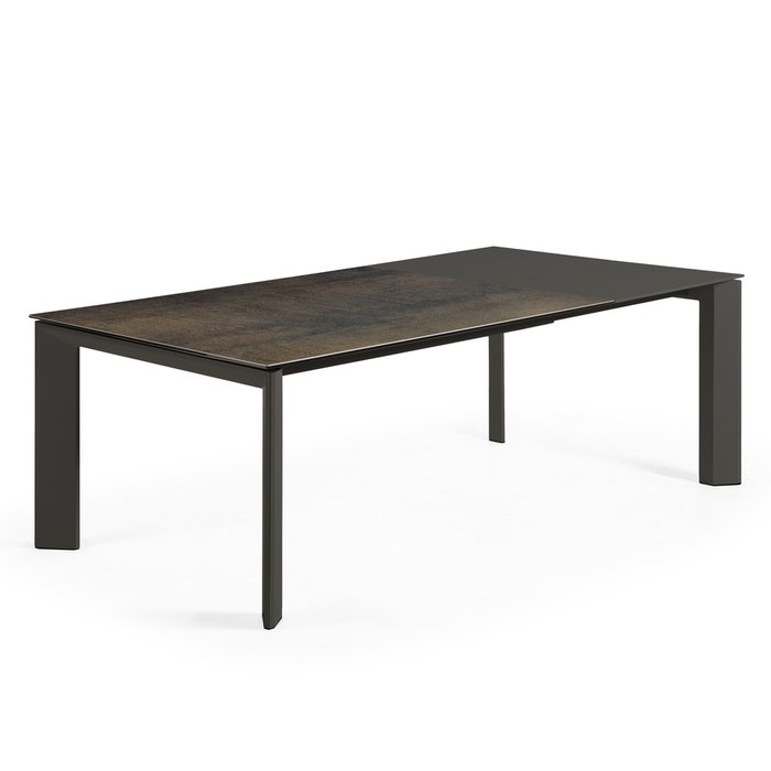 Раздвижной обеденный стол Atta L темно-коричневого цвета - лучшие Обеденные столы в INMYROOM