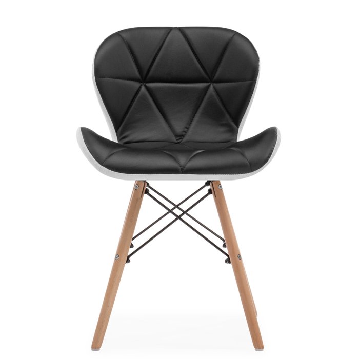 Мягкий стул с бело-черной обивкой - купить Обеденные стулья по цене 3517.0