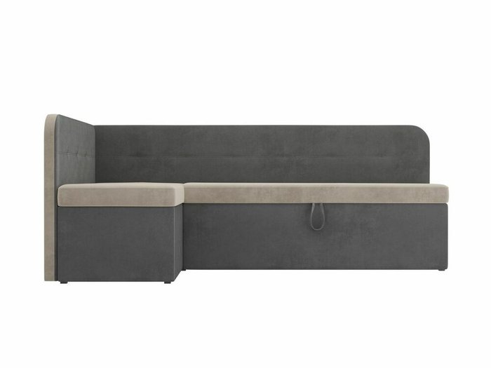 Угловой диван-кровать Форест серо-бежевого цвета левый угол - купить Угловые диваны по цене 42999.0