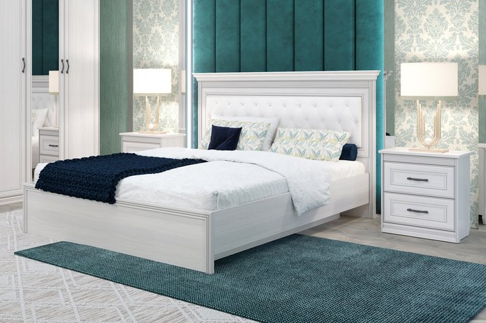 Кровать Неаполь 160х200 цвета ясень анкор с подъемным механизмом - лучшие Кровати для спальни в INMYROOM