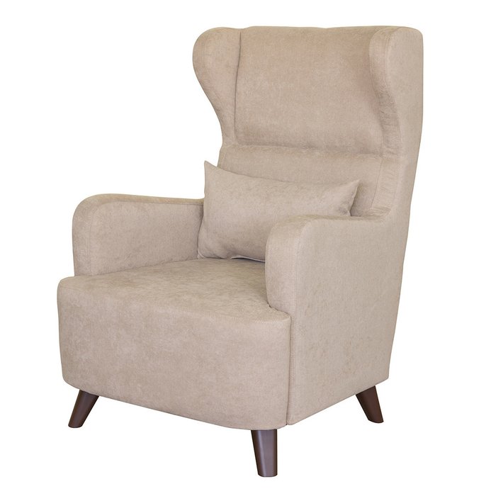 Кресло Меланж в обивке бежевого цвета - купить Интерьерные кресла по цене 12988.0