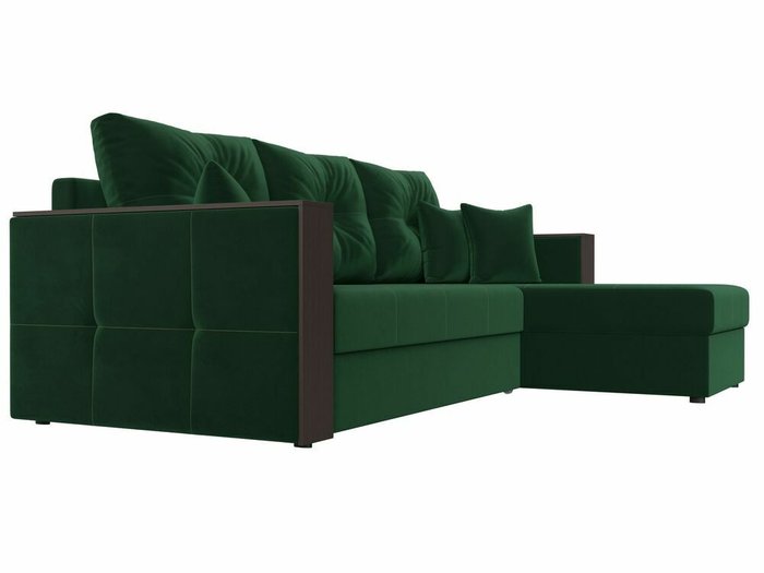 Угловой диван-кровать Валенсия зеленого цвета правый угол - лучшие Угловые диваны в INMYROOM
